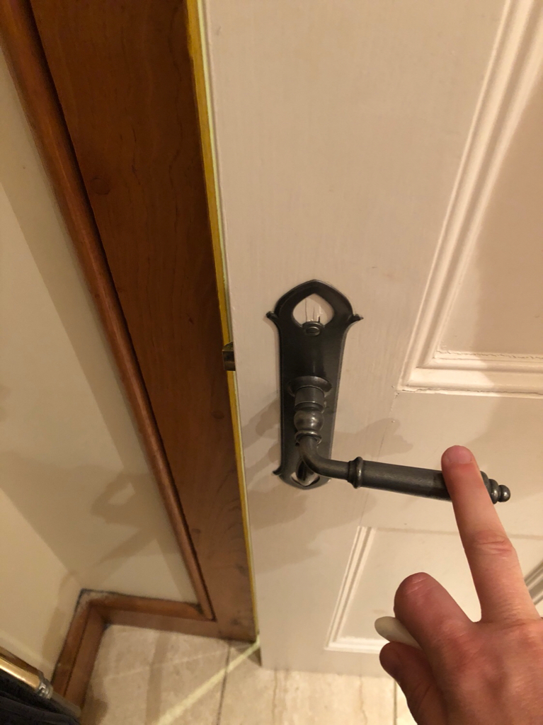 Bathroom door sensor light